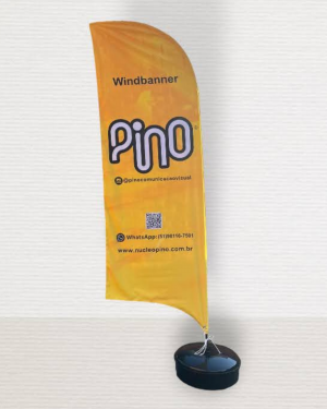 Windbanner (modelo vela c/base) Tecido Oxfordine 100% Poliéster 70x240  Sublimação  